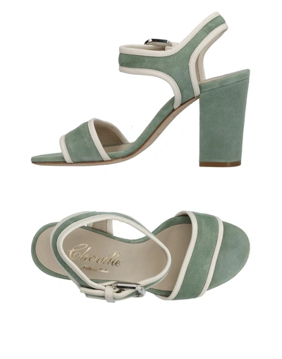 Cheville Sandals In Green