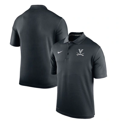 Nike Black Virginia Cavaliers Dark Mode Logo Varsity Performance Polo