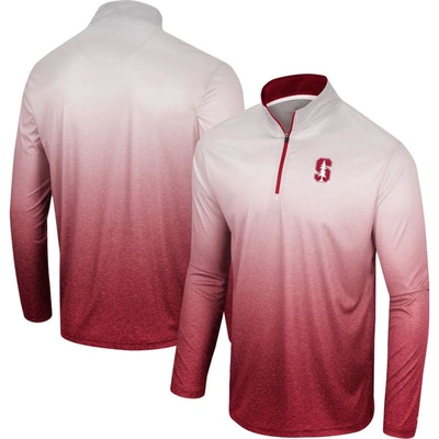 Colosseum Cardinal Stanford Cardinal Laws Of Physics Quarter-zip Windshirt In White,cardinal