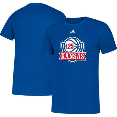 Adidas Originals Adidas Royal Kansas Jayhawks 125th Season Basketball Amplifier T-shirt