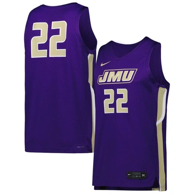 Nike Purple James Madison Dukes Replica Basketball Jersey