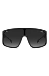 Carrera Eyewear 99mm Shield Sunglasses In Black/ Grey Shaded