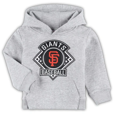 Outerstuff Kids' Toddler Heather Gray San Francisco Giants Fence Swinger Pullover Hoodie