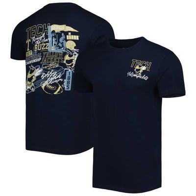 Image One Navy Georgia Tech Yellow Jackets Vintage Through The Years Two-hit T-shirt