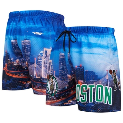 Pro Standard Boston Celtics Cityscape Shorts In Blue