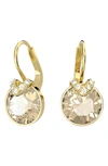 Swarovski Bella Crystal Drop Clip-on Earrings In Gold / Gold Tone
