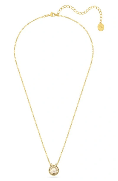 Swarovski Bella Crystal Pendant Necklace In Gold Tone