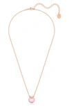Swarovski Bella Crystal Pendant Necklace In Pink
