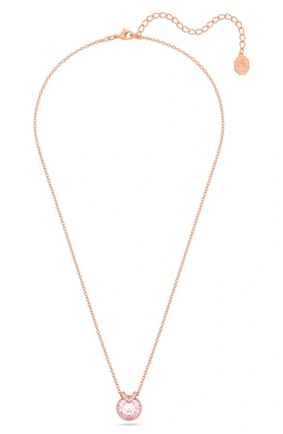 Swarovski Bella Crystal Pendant Necklace In Pink