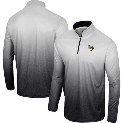 Colosseum Black Ucf Knights Laws Of Physics Quarter-zip Windshirt In White,black
