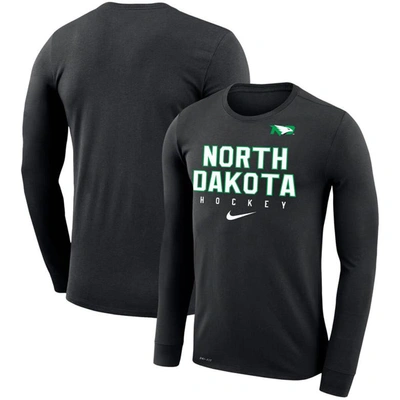 Nike Black North Dakota Hockey Legend Performance Long Sleeve T-shirt