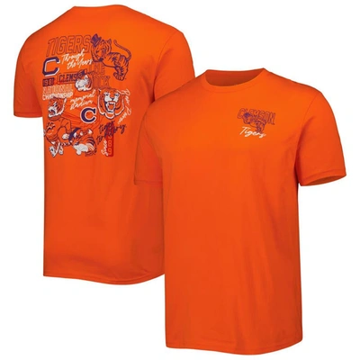 Image One Orange Clemson Tigers Vintage Through The Years Two-hit T-shirt