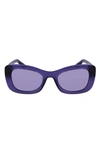 Victoria Beckham 50mm Butterfly Sunglasses In Violet