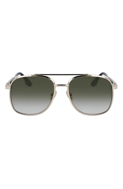 Victoria Beckham 58mm Navigator Sunglasses In Gold