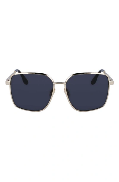 Victoria Beckham 59mm Rectangular Sunglasses In Gold
