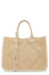 Vince Camuto Orla Woven Tote In Warm Vanilla