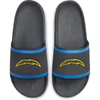 Nike Los Angeles Chargers Off-court Wordmark Slide Sandals In Grey