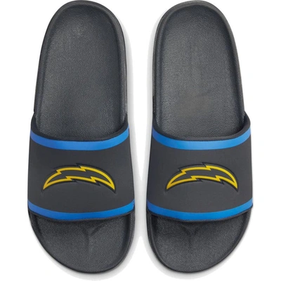 Nike Los Angeles Chargers Off-court Wordmark Slide Sandals In Grey