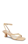 Dolce Vita Baylor Ankle Strap Sandal In Light Natural Raffia