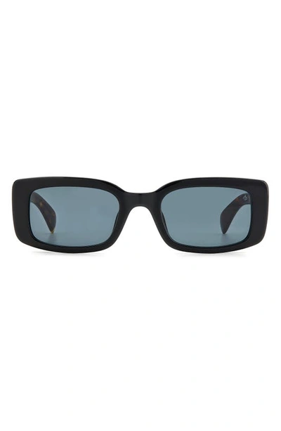 Rag & Bone 52mm Rectangular Sunglasses In Black/ Grey