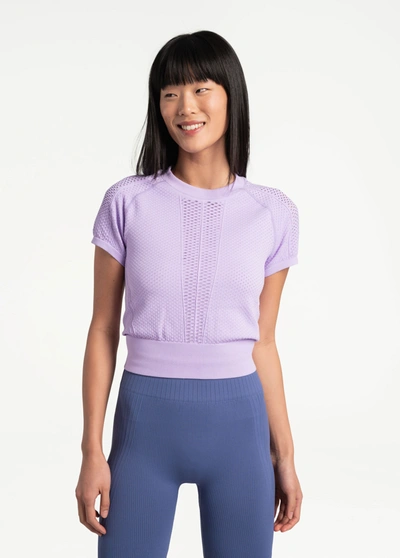 Lole Exhale Short Sleeve In Lilac