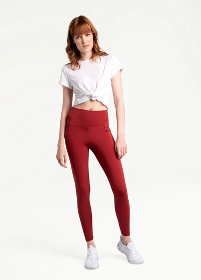 Lole Step Up Ankle Leggings In Merlot