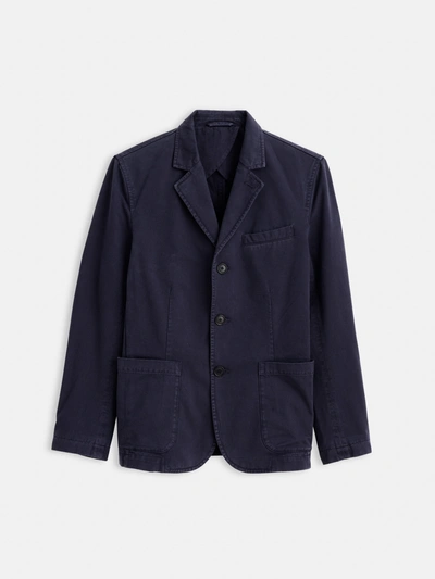 Alex Mill Mill Blazer In Vintage Wash Chino In Dark Navy