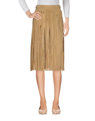 Tamara Mellon Knee Length Skirt In Camel