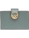 Fendi Accordion Cardholder In Green