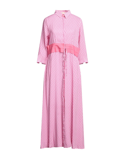 Iu Rita Mennoia Long Dresses In Pink