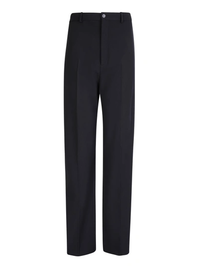 Balenciaga Black Tailored Large Fit Trousers In Neutrals