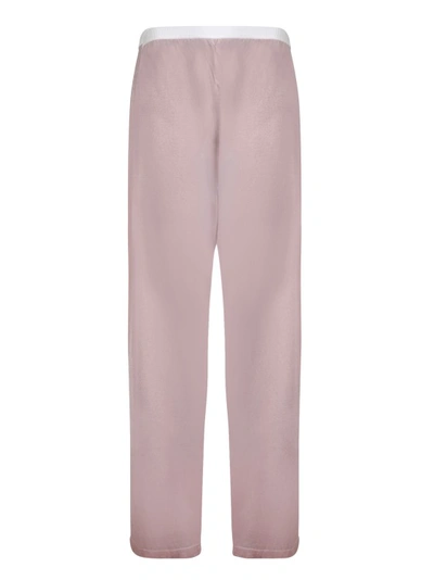Maison Margiela Semi-sheer Trousers With Wide Leg Design By  In Pink