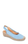 Patricia Green Valencia Closed Toe Slingback Espadrille Sandal In Blue