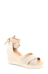 Patricia Green Freya Criss-cross Ankle Wrap Espadrille Sandal In Natural