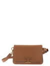 Tod's T Timeless Leather Mini Bum Bag In Marron
