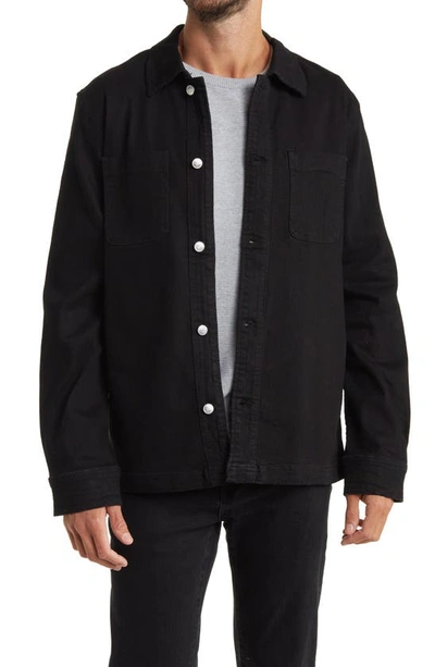 Slate & Stone Denim Workwear Jacket In Jet Black