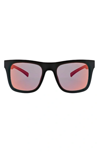 Hurley Sunrise 53mm Polarized Square Sunglasses In Matte Black