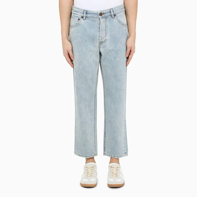 Pt Torino Denim Light Blue Cotton Cropped Jeans