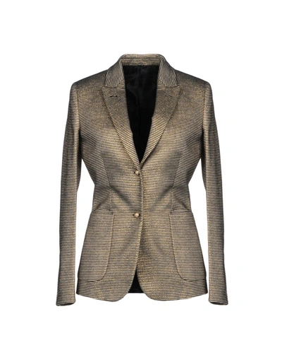 Agnona Blazer In Gold