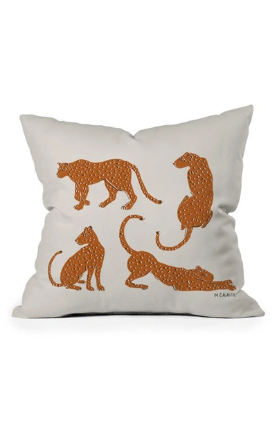 Deny Designs Megan Galante Leopard Block Pattern Pillow In Multi