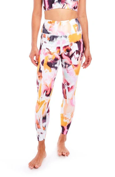 Sage Collective 7/8 High Rise Monarch Active Leggings In Multi