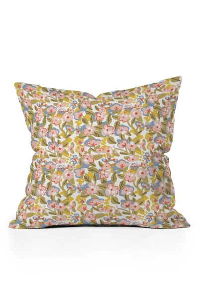 Deny Designs Alja Horvat Colorful Flower Throw Pillow In Multi