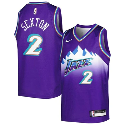 Nike Kids' Youth  Collin Sexton Purple Utah Jazz 2022/23 Swingman Jersey