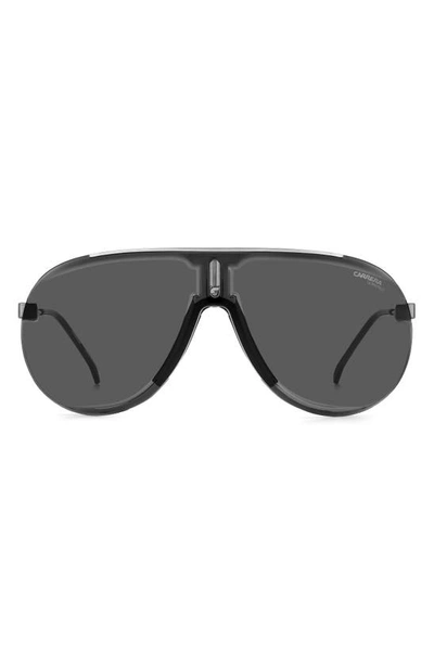 Carrera Eyewear Superchampion 99mm Aviator Sunglasses In Dark Ruth Black/ Gray