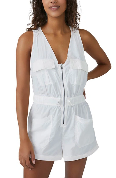 Fp Movement Noiseless Back On Trek Romper In White