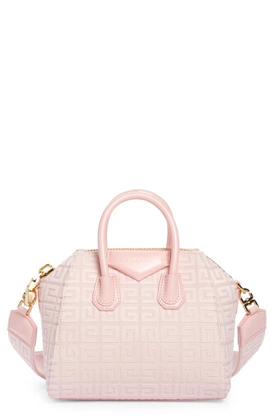 Givenchy Mini Antigona Leather Satchel In Tender Pink