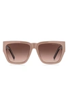 Marc Jacobs 57mm Gradient Square Sunglasses In Beige Grey/ Brown Gradient