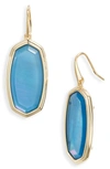 Kendra Scott Elle Frame Drop Earrings In Dark Blue