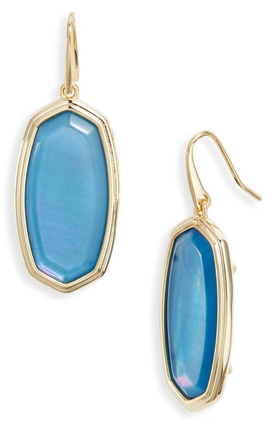 Kendra Scott Elle Frame Drop Earrings In Dark Blue