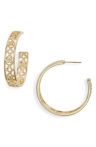 Kendra Scott Kelly Hoop Earrings In Gold